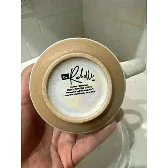 Large Coffee Mug Gray Pink Iridescent Pearl LaRochelle Signature Collection - Picture 14 of 14